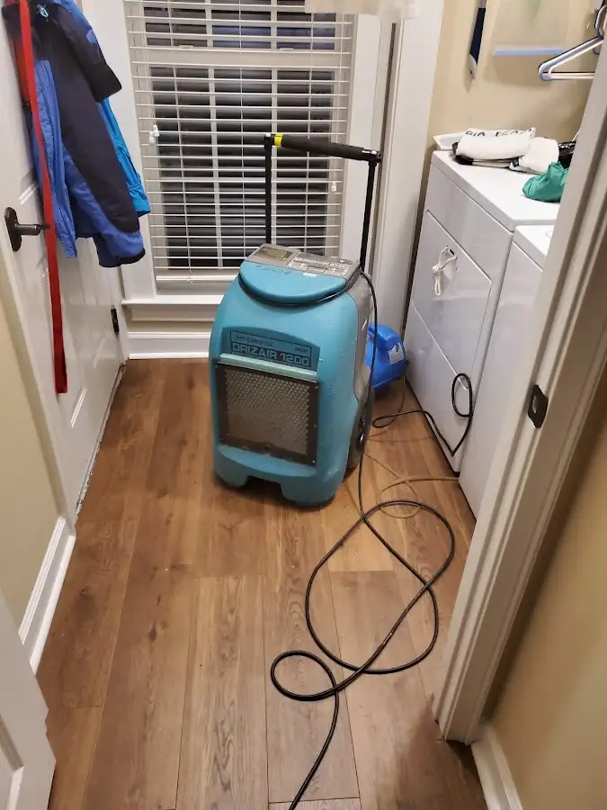 Commercial dehumidifier deployed for Flood Damage Cleanup in Raisinville